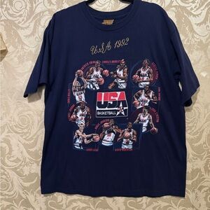 Vtg USA Basketball 1992 Dream Team Navy Blue T-Shirt